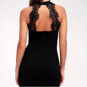 LULUs BodyCon Black Lace Dress